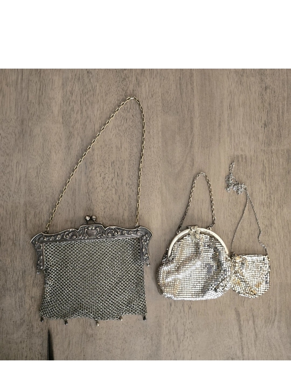 Vintage Mesh Purse w/Chain And Vintage Coin Purse/2 Total